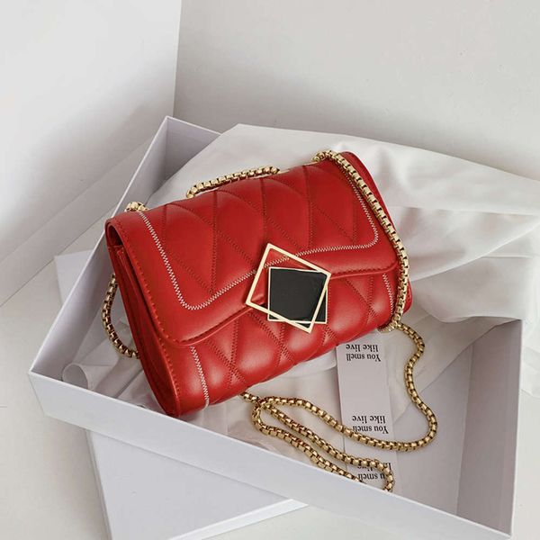 fashion 2021 new fashion lingge small square women's portable messenger bag