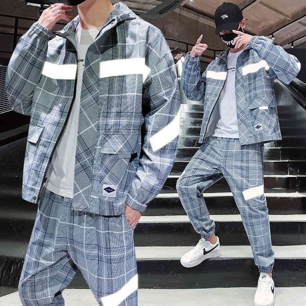 men's tracksuits conjunto de roupas esportivas beisebol com capuz jaqueta + calças conjunto duas peças masculino hip hop reflexivo agas, Gray
men's tracksuits conjunto de roupas esportivas beisebol com capuz jaqueta + calças conjunto duas peças masculino hip hop reflexivo agas, Gray