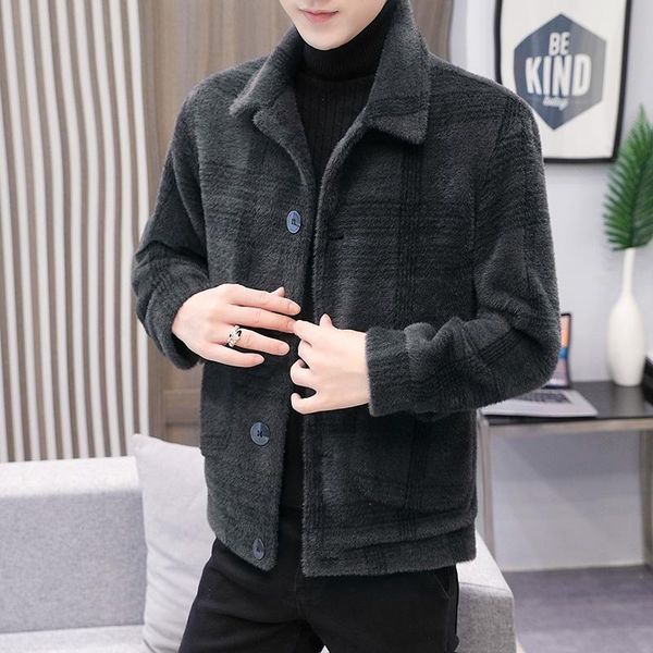 men's wool & blends mens trench coat jackets 2021 winter men plaid casual lapel short jacket youth slim plush windbreaker erkekler ceke, Black
men's wool & blends mens trench coat jackets 2021 winter men plaid casual lapel short jacket youth slim plush windbreaker erkekler ceke, Black