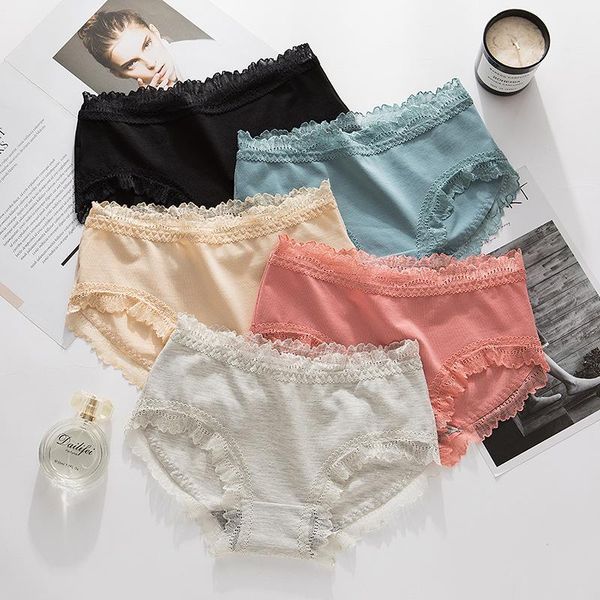 women's panties product seamless cotton mid-waist large size lace lace-trimmed solid color briefs, Black;pink
women's panties product seamless cotton mid-waist large size lace lace-trimmed solid color briefs, Black;pink