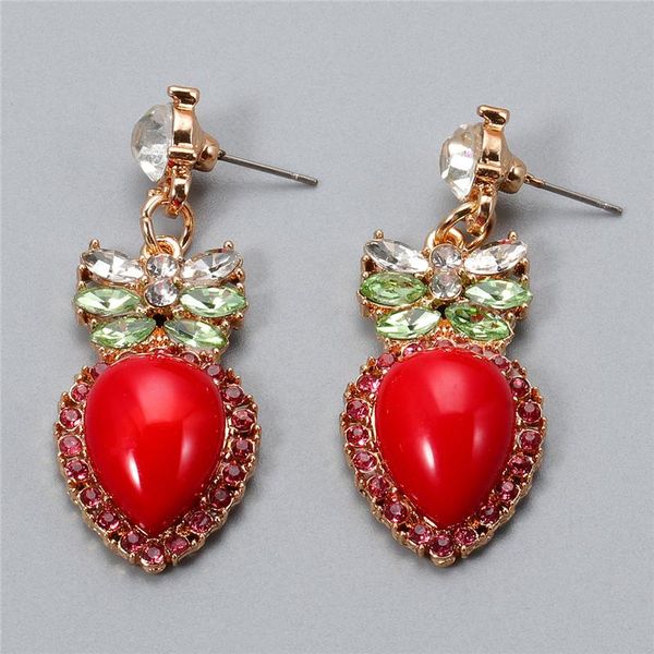 fashionsnoops fruit strawberry earring female lovely girl resin rhinestone dangle earring for women fashion jewelry accessories, Silver
fashionsnoops fruit strawberry earring female lovely girl resin rhinestone dangle earring for women fashion jewelry accessories, Silver