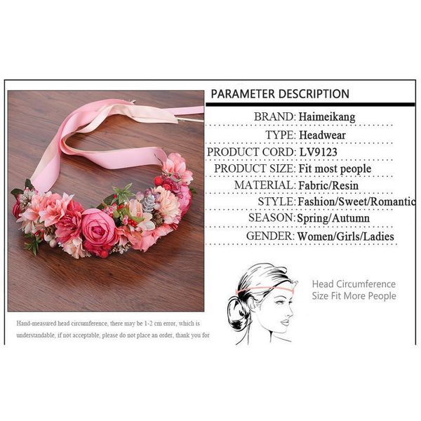 haimeikang summer wedding floral crown head band kids party wreath floral garlands ribbon adjustable flower crown rose f qylzmz
haimeikang summer wedding floral crown head band kids party wreath floral garlands ribbon adjustable flower crown rose f qylzmz