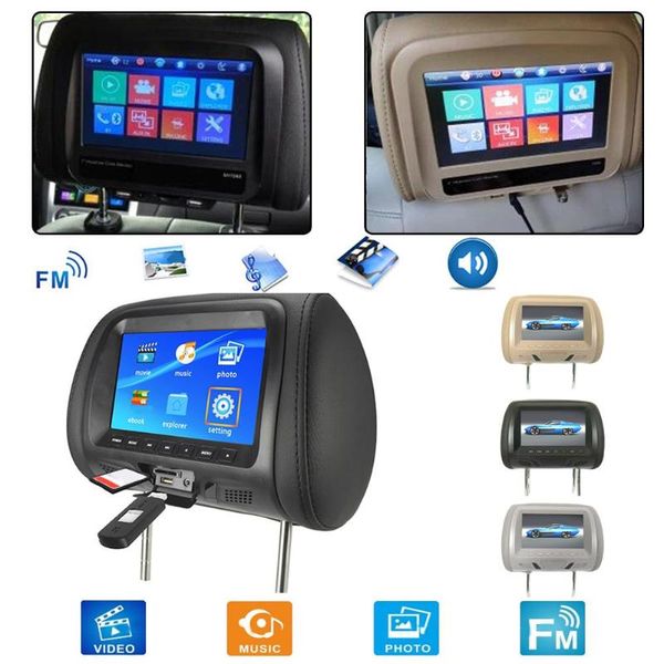 car video 12v universal 7 inch headrest monitor rear seat entertainment multimedia mp3 mp4 fm muisc tf card player
car video 12v universal 7 inch headrest monitor rear seat entertainment multimedia mp3 mp4 fm muisc tf card player