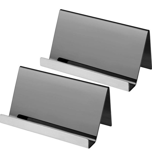 filing supplies 2 pack stainless steel business cards holders deskcard display rack organizer (black)
filing supplies 2 pack stainless steel business cards holders deskcard display rack organizer (black)