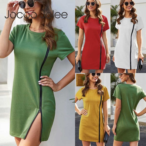 jocoo jolee women summer zipper o-neck sports runway casual round neck solid short sleeve stretch slim fit plus size mini dress 210619, Black;gray
jocoo jolee women summer zipper o-neck sports runway casual round neck solid short sleeve stretch slim fit plus size mini dress 210619, Black;gray