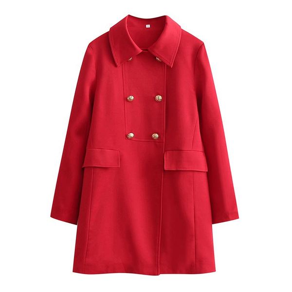 women's jackets mesttraf women 2021 fashion solid color double breasted slim coat retro long sleeve flip pocket female outerwear street, Black;brown
women's jackets mesttraf women 2021 fashion solid color double breasted slim coat retro long sleeve flip pocket female outerwear street, Black;brown