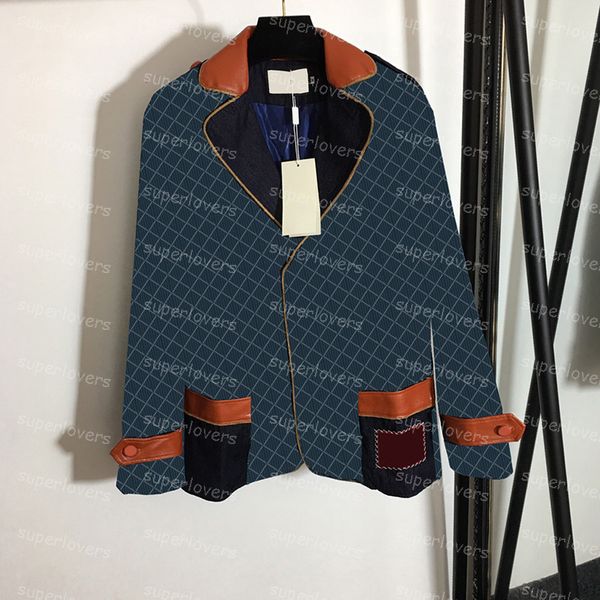 letters jacquard denim suit vintage leather pockets design jackets fashion womens street long sleeve suits, Black;brown
letters jacquard denim suit vintage leather pockets design jackets fashion womens street long sleeve suits, Black;brown