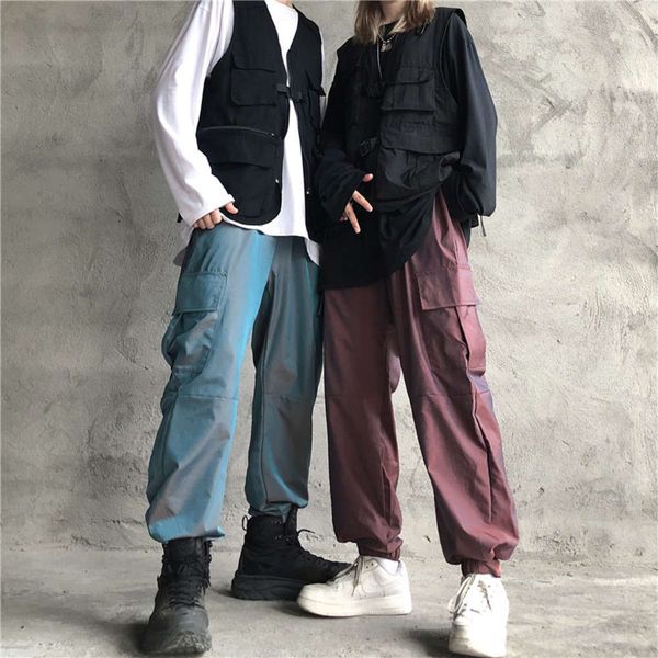 south korea ins trend casual gradient reflective work clothes leggings night running sports pants men's and women's, Black
south korea ins trend casual gradient reflective work clothes leggings night running sports pants men's and women's, Black