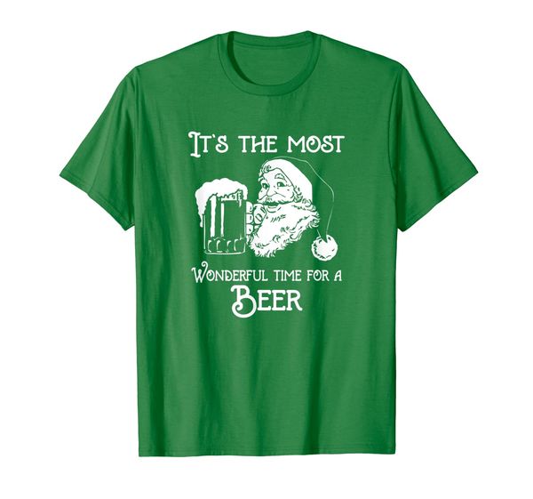 santa claus it's the most wonderful time for a beer xmas t-shirt, White;black 
santa claus it's the most wonderful time for a beer xmas t-shirt, White;black