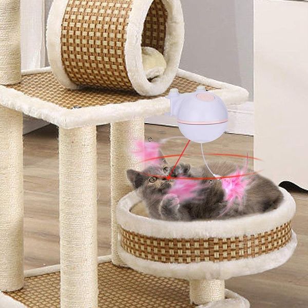 cat toys toy 2 in 1 automatic rotating pointer and interactive feather with bell for tree, electronic handchase acti
cat toys toy 2 in 1 automatic rotating pointer and interactive feather with bell for tree, electronic handchase acti