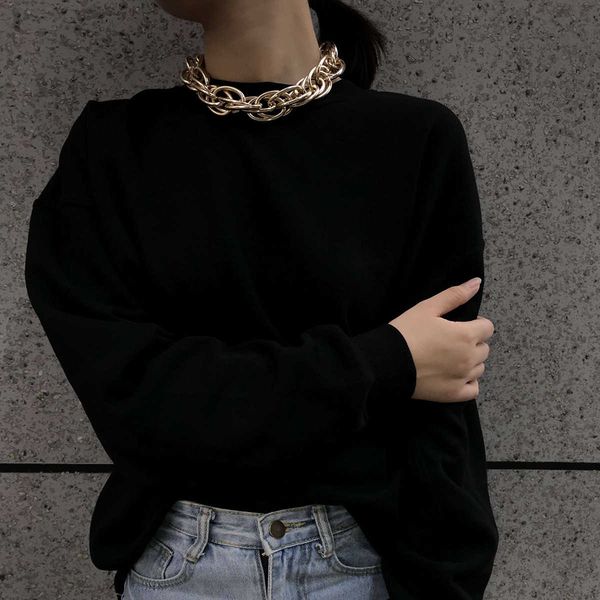 jewelry simple geometric oval hollow necklaces female personality ring chain necklace, Silver
jewelry simple geometric oval hollow necklaces female personality ring chain necklace, Silver