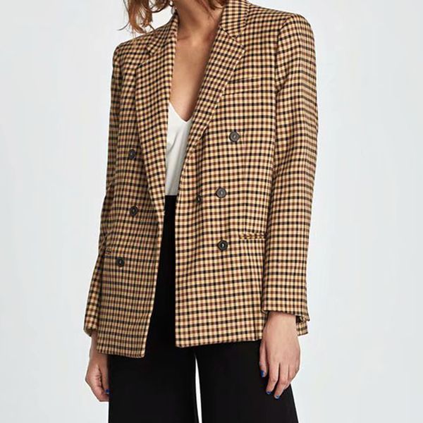2021 new autumn winter women blazers plaid coats fashion ladies office jackets elegant girls causal outfits suit mc38, White;black
2021 new autumn winter women blazers plaid coats fashion ladies office jackets elegant girls causal outfits suit mc38, White;black