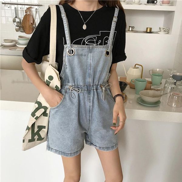 women's jeans harajuku sweet style summer one-piece overalls denim shorts for women elastic band casual loose xl high waist large, Blue
women's jeans harajuku sweet style summer one-piece overalls denim shorts for women elastic band casual loose xl high waist large, Blue