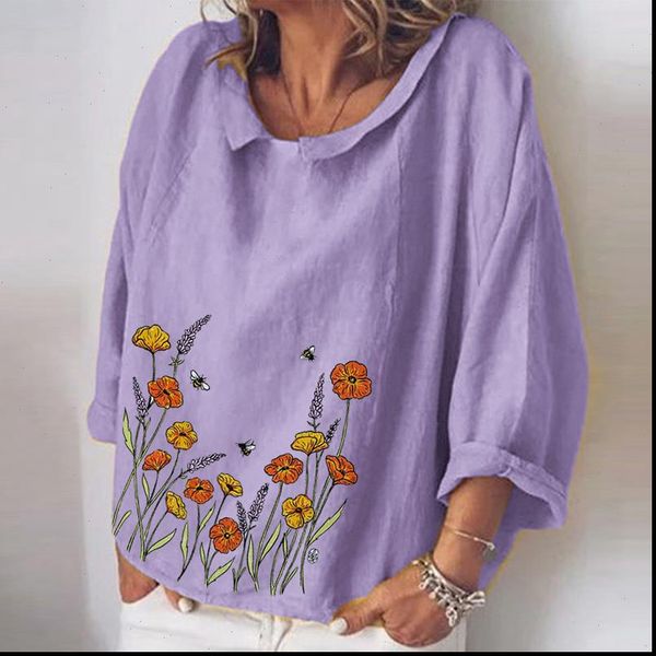 elegant floral print women blouse shirts female autumn long sleeve cotton linen ladies casual plus size streetwear blouses, White
elegant floral print women blouse shirts female autumn long sleeve cotton linen ladies casual plus size streetwear blouses, White