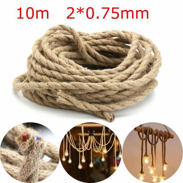 yarn vintage rope electric wire retro braided cable 10m jute twine twisted cord diy craft handmade decor, Black;white
yarn vintage rope electric wire retro braided cable 10m jute twine twisted cord diy craft handmade decor, Black;white