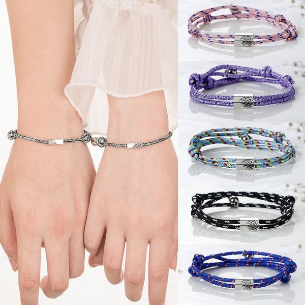 charm bracelets 2 pieces of magnet couples magnetic love eacher bracelet manual adjustable rope matching girlfriend chain jewelry, Golden;silver
charm bracelets 2 pieces of magnet couples magnetic love eacher bracelet manual adjustable rope matching girlfriend chain jewelry, Golden;silver