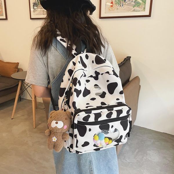 backpack cow print women fashion multi-pocket travel bag female transparent large schoolbag teenage girls lapbackpacks
backpack cow print women fashion multi-pocket travel bag female transparent large schoolbag teenage girls lapbackpacks