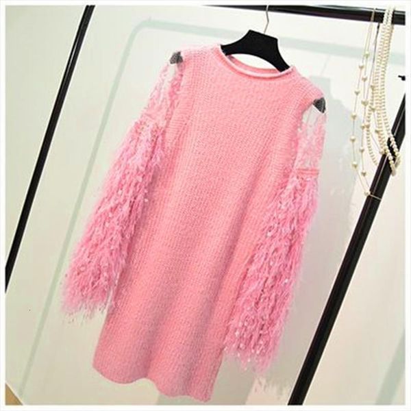 autumn and winter hand womens sweater crocheted mohair lantern sleeve knitting dress women lace fringed long dresses, White;black
autumn and winter hand womens sweater crocheted mohair lantern sleeve knitting dress women lace fringed long dresses, White;black