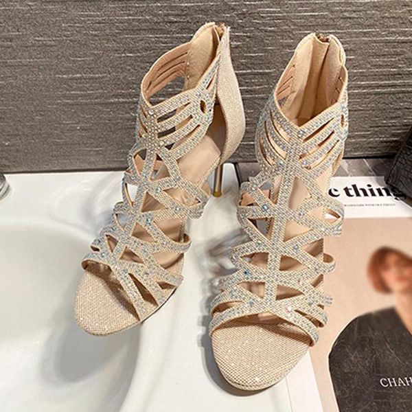 dress shoes 2021 summer pumps female sandals thin heels back heel zipper rhinestone decoration fashion comfortable cool party footwear, Black
dress shoes 2021 summer pumps female sandals thin heels back heel zipper rhinestone decoration fashion comfortable cool party footwear, Black