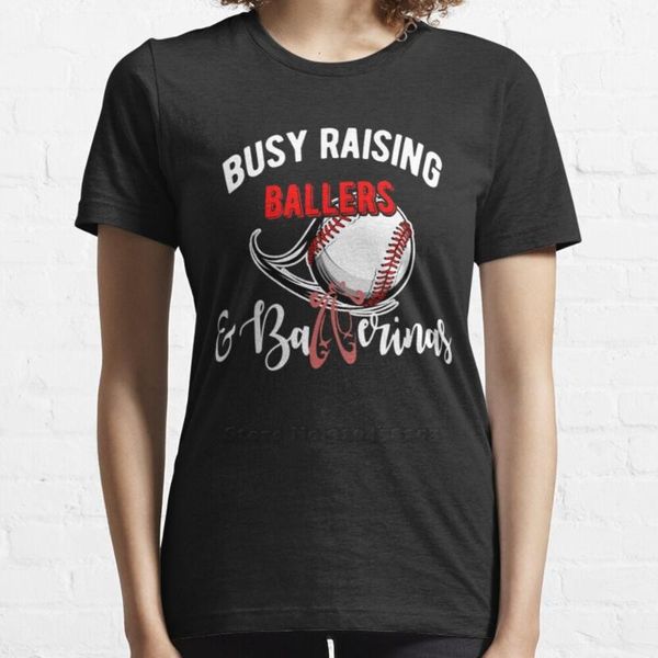 women's t-shirt busy raising ballers & ballerinas baseball dance mom t shirt summer fashion casual cotton round neck, White
women's t-shirt busy raising ballers & ballerinas baseball dance mom t shirt summer fashion casual cotton round neck, White