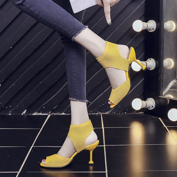 dress shoes fashion women's elastic fabric sandals female casual fretwork cut-outs fish mouth pumps elegant latin dance u28-44, Black
dress shoes fashion women's elastic fabric sandals female casual fretwork cut-outs fish mouth pumps elegant latin dance u28-44, Black