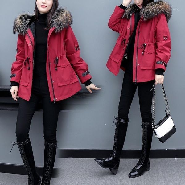 women's down & parkas winter coat women 2021 fashion jacket cotton lining padded parka outwear hooded female warm y159, Black
women's down & parkas winter coat women 2021 fashion jacket cotton lining padded parka outwear hooded female warm y159, Black