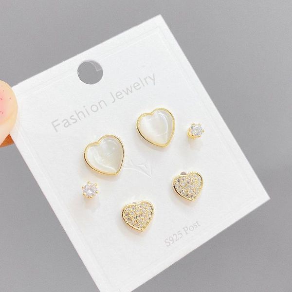stud 6pcs 14k real gold plated opal heart earrings for women delicate cubic zircon gift, Golden;silver
stud 6pcs 14k real gold plated opal heart earrings for women delicate cubic zircon gift, Golden;silver