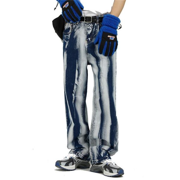 men's jeans fashion hi street tie dye baggy joggers loose fit hip hop denim pants streetwear harajuku cowboy trousers, Blue
men's jeans fashion hi street tie dye baggy joggers loose fit hip hop denim pants streetwear harajuku cowboy trousers, Blue