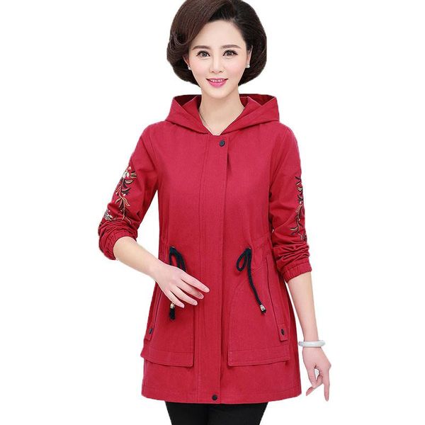 women's trench coats plus size coat middle-aged elderly women spring autumn hooded windbreaker female casual jacket overcoat outwear, Tan;black
women's trench coats plus size coat middle-aged elderly women spring autumn hooded windbreaker female casual jacket overcoat outwear, Tan;black