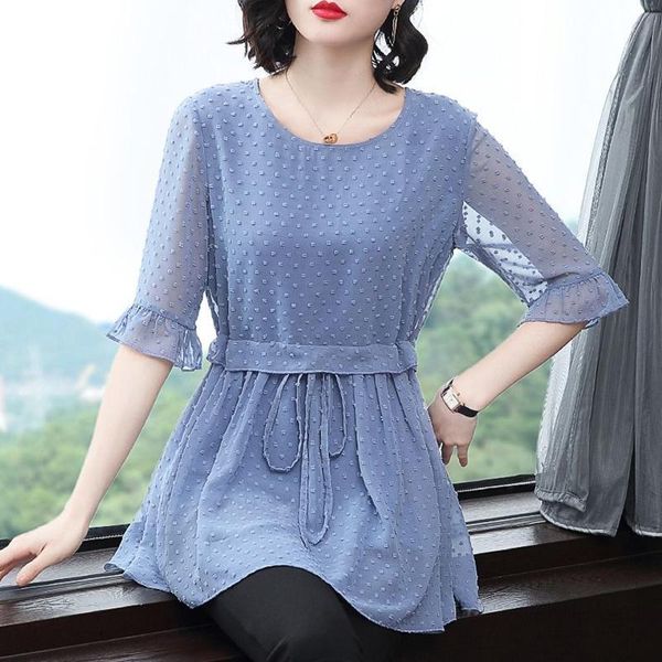 women's blouses & shirts women spring summer style chiffon lady casual half flare sleeve polka dot printed long blusas zz0215, White
women's blouses & shirts women spring summer style chiffon lady casual half flare sleeve polka dot printed long blusas zz0215, White