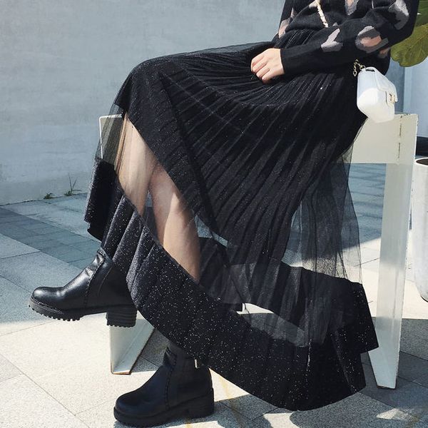 new women 2021 autumn winter fashion veet tulle midi female elastic high waist pleated a-line ladies casual skirt a4723ifp, Black
new women 2021 autumn winter fashion veet tulle midi female elastic high waist pleated a-line ladies casual skirt a4723ifp, Black