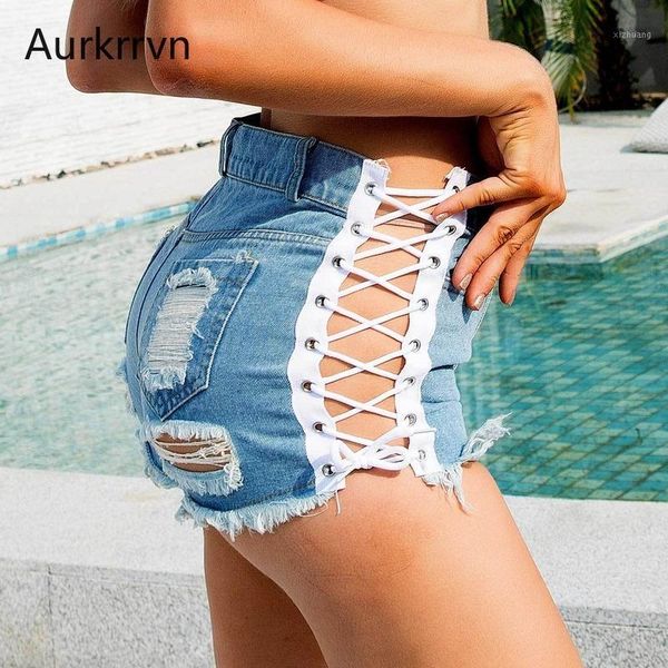 women's jeans aurkrrvn bandage denim shorts female skinny high waist ripped hole fringe club mini jean woman 2021, Blue
women's jeans aurkrrvn bandage denim shorts female skinny high waist ripped hole fringe club mini jean woman 2021, Blue