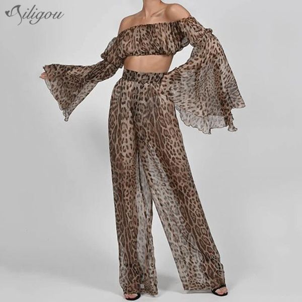 women's two piece pants ailigou summer leopard print two-piece off-shoulder shirt short and wide-leg suit loose street set, White
women's two piece pants ailigou summer leopard print two-piece off-shoulder shirt short and wide-leg suit loose street set, White