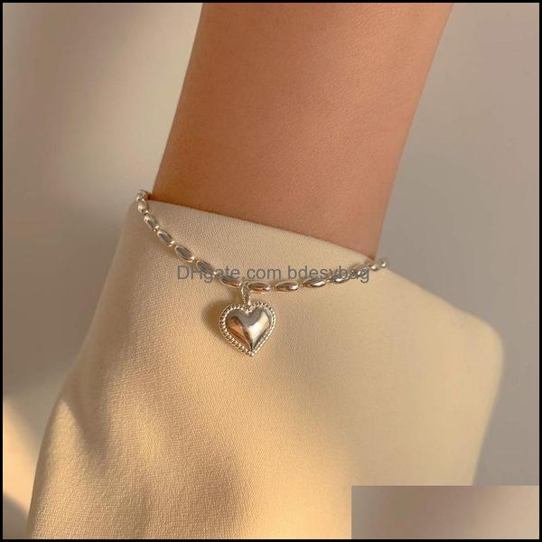 jewelrylove girlfriends ins bracelet female student niche retro sweet peach heart charm bracelets drop delivery 2021 affrp, Golden;silver
jewelrylove girlfriends ins bracelet female student niche retro sweet peach heart charm bracelets drop delivery 2021 affrp, Golden;silver