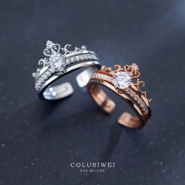cluster rings colusiwei 925 sterling silver shining zircon crown ring for women open adjustable engagement wedding fashion jewelry, Golden;silver
cluster rings colusiwei 925 sterling silver shining zircon crown ring for women open adjustable engagement wedding fashion jewelry, Golden;silver