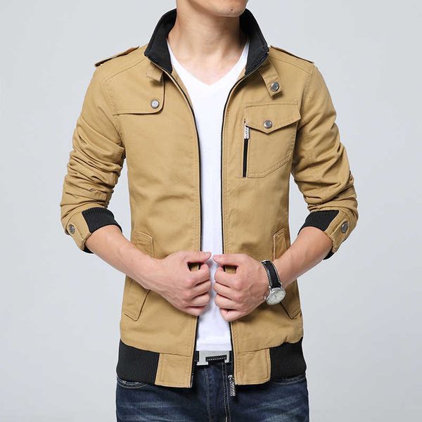 spring autumn mens solid flight army green bomber jacket men's rib sleeve zipper short air force coats khaki clothing, Black
spring autumn mens solid flight army green bomber jacket men's rib sleeve zipper short air force coats khaki clothing, Black