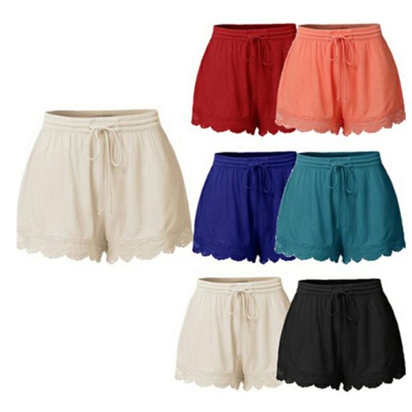 women's shorts 2021 women ruffle summer solid casual drawstring sports beach high waist loose short fashion soft elastic pantalones, White;black
women's shorts 2021 women ruffle summer solid casual drawstring sports beach high waist loose short fashion soft elastic pantalones, White;black
