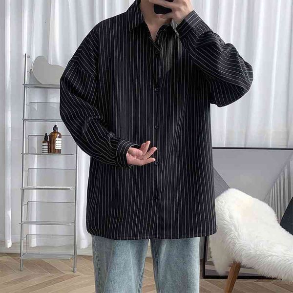 men's casual shirts spring striped fashion retro men korean loose long-sleeved society mens dress -2xl umqq, White;black
men's casual shirts spring striped fashion retro men korean loose long-sleeved society mens dress -2xl umqq, White;black