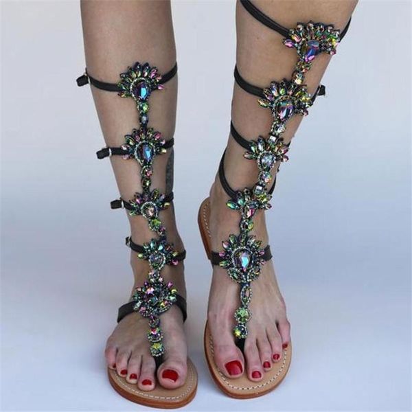 sandals good quality woman bohemia sandal boots rhinestone lady knee high thin heels stiletto crystal dress summer sandalias, Black
sandals good quality woman bohemia sandal boots rhinestone lady knee high thin heels stiletto crystal dress summer sandalias, Black