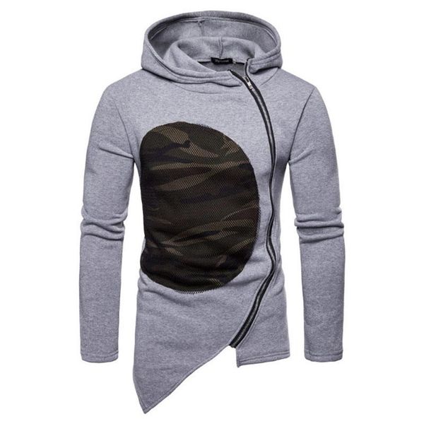 men's hoodies & sweatshirts design british style patchwork camouflage men diagonal zipper sweatshirt fashion lrregular hooded clothing, Black
men's hoodies & sweatshirts design british style patchwork camouflage men diagonal zipper sweatshirt fashion lrregular hooded clothing, Black