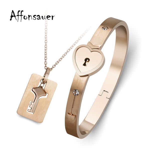 bangle creative stainless steel lovers lock key bangles bracelet sets pendant necklace simple sense jewelry for men/women, Black
bangle creative stainless steel lovers lock key bangles bracelet sets pendant necklace simple sense jewelry for men/women, Black