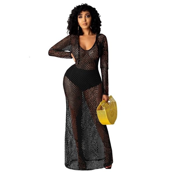 casual dresses women crochet knit hollow out beach dress hoodie solid perspective loose midi summer oggz, Black;gray
casual dresses women crochet knit hollow out beach dress hoodie solid perspective loose midi summer oggz, Black;gray