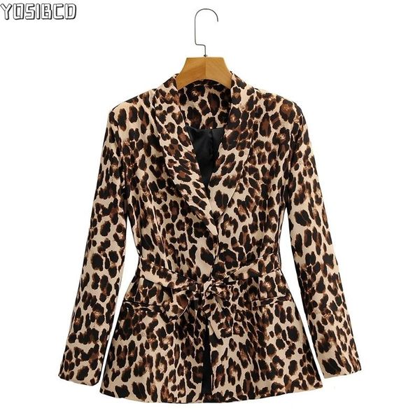 yosibcd women 2021 fashion with belt leopard print blazer coat vintage long sleeve animal pattern female outerwear chic, White;black
yosibcd women 2021 fashion with belt leopard print blazer coat vintage long sleeve animal pattern female outerwear chic, White;black