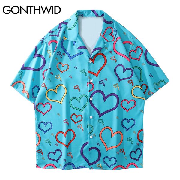 gonthwid hawaiian beach shirts summer holiday casual heart print short sleeve shirts men hip hop streetwear button blouse c0315, White;black
gonthwid hawaiian beach shirts summer holiday casual heart print short sleeve shirts men hip hop streetwear button blouse c0315, White;black
