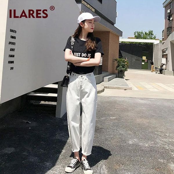 women's jeans ilares woman 5 colors pant high waist elastic denim trousers 2021 white mom women cotton harem pants plus size s-xxl, Blue
women's jeans ilares woman 5 colors pant high waist elastic denim trousers 2021 white mom women cotton harem pants plus size s-xxl, Blue
