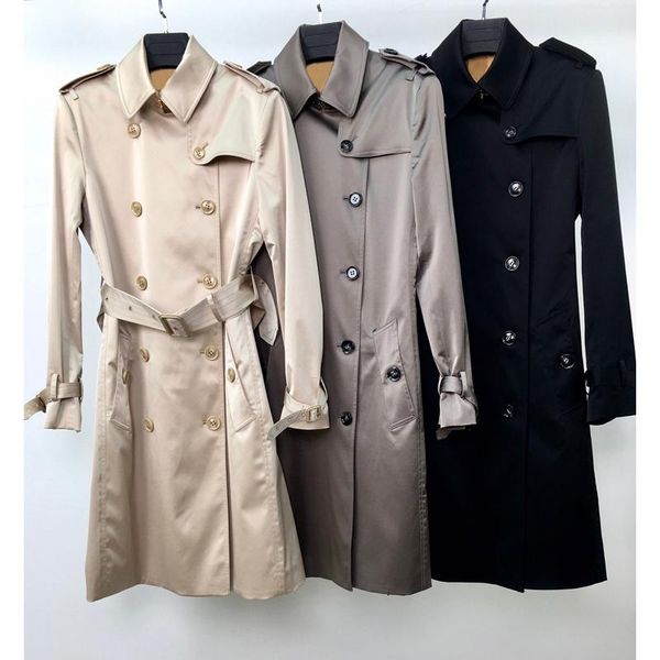 women's trench coats fashion 11.19 high end temperament solid color double breasted with belt mid-length coat women, Tan;black
women's trench coats fashion 11.19 high end temperament solid color double breasted with belt mid-length coat women, Tan;black