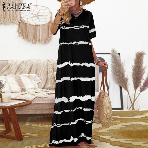casual dresses fashion summer tie dye printed maxi dress women's bohemian short sleeve loose sundress long vestidos, Black;gray
casual dresses fashion summer tie dye printed maxi dress women's bohemian short sleeve loose sundress long vestidos, Black;gray