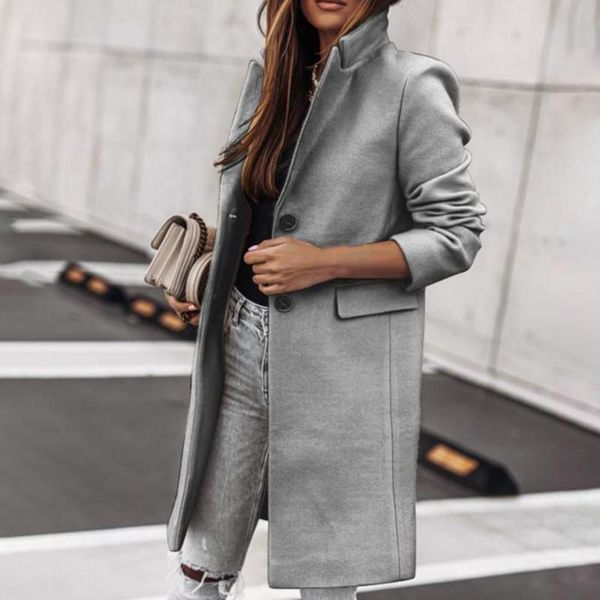 women's wool & blends woolen coat all-match women autumn winter mid-length stylish long sleeve elegant, Black
women's wool & blends woolen coat all-match women autumn winter mid-length stylish long sleeve elegant, Black