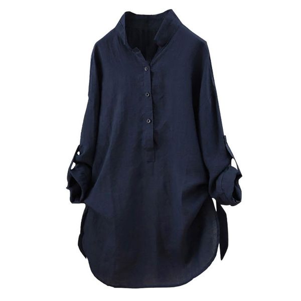 women's blouses & shirts camisa women autumn loose button long sleeve shirt dress blouse plus size casual solid cotton tunic blusas, White
women's blouses & shirts camisa women autumn loose button long sleeve shirt dress blouse plus size casual solid cotton tunic blusas, White