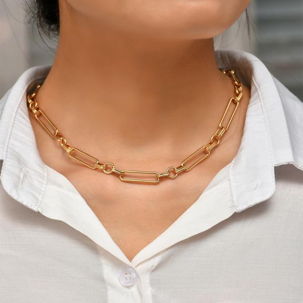 chains vintage retro link chain choker necklace for women punk exaggeration gold color metal collar necklaces fashion jewelry gifts, Silver
chains vintage retro link chain choker necklace for women punk exaggeration gold color metal collar necklaces fashion jewelry gifts, Silver